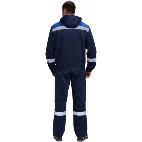 Костюм Нейч-2 СОП с капюшоном (тк.Смесовая,210) п/к, т.синий/васильковый Костюм Нейч-2 СОП с капюшоном (тк.Смесовая,210) п/к, т.синий/васильковый