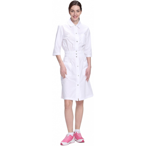 Халат женский Симпл-004 (тк.Смесовая,120) MedLine, белый Халат женский Симпл-004 (тк.Смесовая,120) MedLine, белый