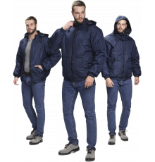 Куртка демисезонная Бомбер-Люкс (тк.Дюспо), т.синий Куртка демисезонная Бомбер-Люкс (тк.Дюспо), т.синий