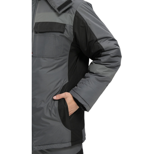 Костюм зимний Вектрон-2 СОП (тк.Таслан,135) п/к, т.серый/черный