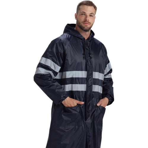 Плащ влагозащитный ProfLineSpecialist СОП (ПВХ,210), т.синий Плащ влагозащитный ProfLineSpecialist СОП (ПВХ,210), т.синий