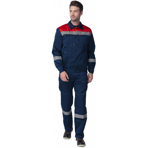 Костюм Лигор-2 СОП (тк.Смесовая,210) п/к, т.синий/красный