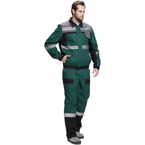 Костюм Виват-1 Премиум IMP (тк.Смесовая,240) брюки, зеленый/черный/серый Костюм Виват-1 Премиум IMP (тк.Смесовая,240) брюки, зеленый/черный/серый