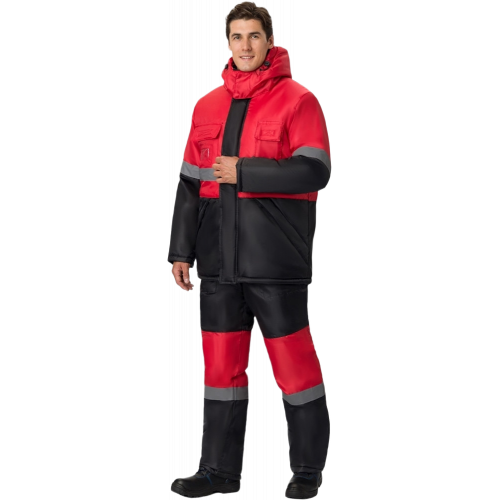 Костюм зимний Мегрес-2 СОП (тк.OxLine,90) п/к, красный/черный