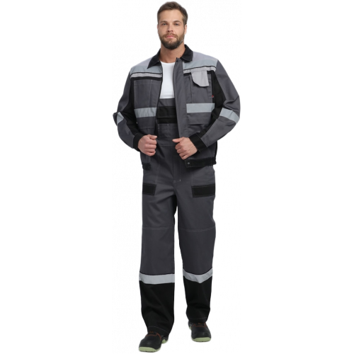 Костюм Виват-2 Премиум CH МВО (тк.Смесовая,240) п/к, т.серый/черный/св.серый