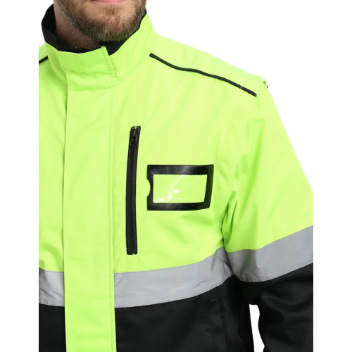 Куртка-трансформер сигнальная ProfLineSpecialist (тк.Смесовая МВО,240), желтый/черный Куртка-трансформер сигнальная ProfLineSpecialist (тк.Смесовая МВО,240), желтый/черный