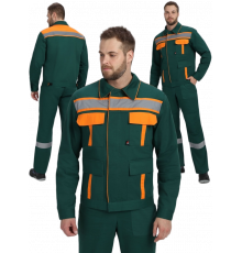 Костюм Итрорис-1 СОП (тк.Саржа,250) брюки, т.зеленый/оранжевый Костюм Итрорис-1 СОП (тк.Саржа,250) брюки, т.зеленый/оранжевый