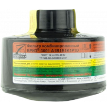 Фильтр комбинированный Бриз-3001 А1В1Е1К1HgР3 RD Фильтр комбинированный Бриз-3001 А1В1Е1К1HgР3 RD