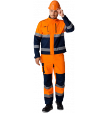 Костюм сигнальный (тк.Балтекс,210) брюки, оранжевый/т.синий Костюм сигнальный (тк.Балтекс,210) брюки, оранжевый/т.синий