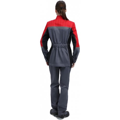 Костюм женский Вектрон-1 (тк.Смесовая,240) брюки, серый/красный/черный Костюм женский Вектрон-1 (тк.Смесовая,240) брюки, серый/красный/черный