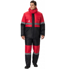 Костюм зимний Мегрес-2 СОП (тк.OxLine,90) п/к, красный/черный