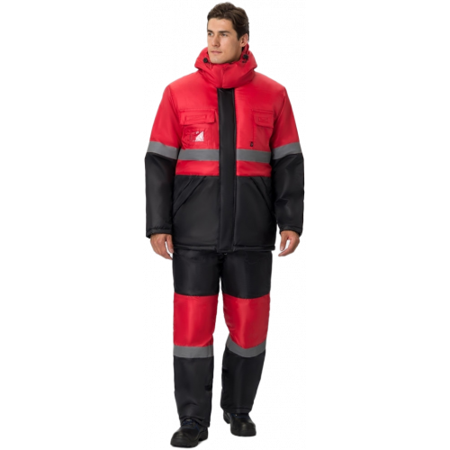 Костюм зимний Мегрес-2 СОП (тк.OxLine,90) п/к, красный/черный