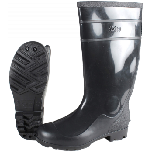 Сапоги мужские ПВХ двухкомпонентные Step, черный (арт.С-40) Сапоги мужские ПВХ двухкомпонентные Step, черный (арт.С-40)