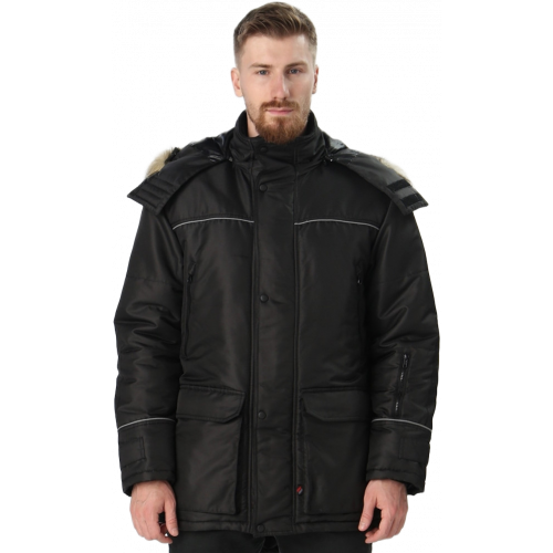 Куртка зимняя Аляска-Люкс (тк.Cat’s eye), черный Куртка зимняя Аляска-Люкс (тк.Cat’s eye), черный