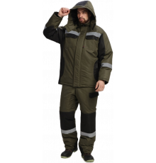 Костюм зимний Вектрон-2 СОП (тк.Таслан,135) п/к, хаки/черный