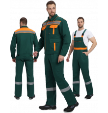 Костюм для ИТР СОП IMP (тк.Саржа,250) п/к, т.зеленый/оранжевый Костюм для ИТР СОП IMP (тк.Саржа,250) п/к, т.зеленый/оранжевый