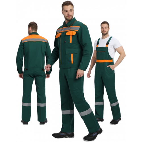 Костюм для ИТР СОП IMP (тк.Саржа,250) п/к, т.зеленый/оранжевый Костюм для ИТР СОП IMP (тк.Саржа,250) п/к, т.зеленый/оранжевый