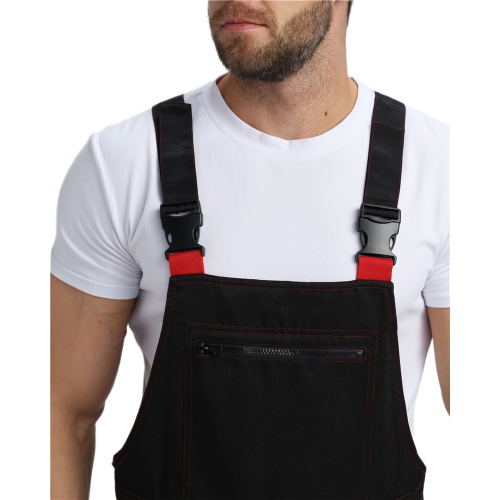 Костюм Нейч-2 СОП с капюшоном К. (тк.Смесовая,210) п/к, черный/красный