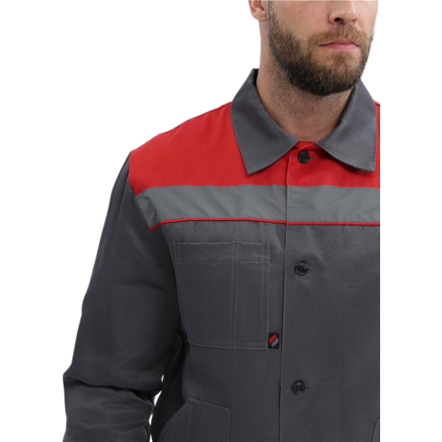 Костюм Легион-2 СОП (тк.Смесовая,210) п/к, т.серый/красный Костюм Легион-2 СОП (тк.Смесовая,210) п/к, т.серый/красный