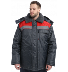 Куртка зимняя для бригадира NEW (тк.Оксфорд), т.серый/красный Куртка зимняя для бригадира NEW (тк.Оксфорд), т.серый/красный