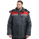 Куртка зимняя для бригадира NEW (тк.Оксфорд), т.серый/красный