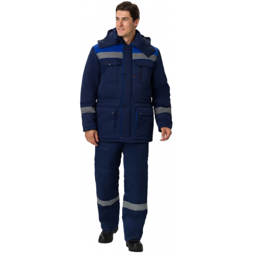 Костюм зимний Титан (тк.Смесовая,210) п/к, т.синий/васильковый Костюм зимний Титан (тк.Смесовая,210) п/к, т.синий/васильковый