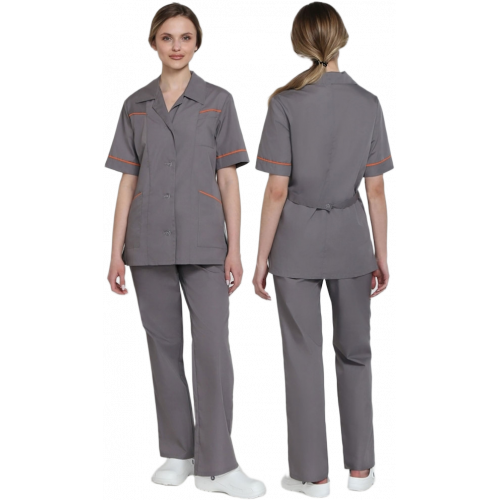 Костюм женский Магнэль (тк.Смесовая,120), т.серый/оранжевый Костюм женский Магнэль (тк.Смесовая,120), т.серый/оранжевый