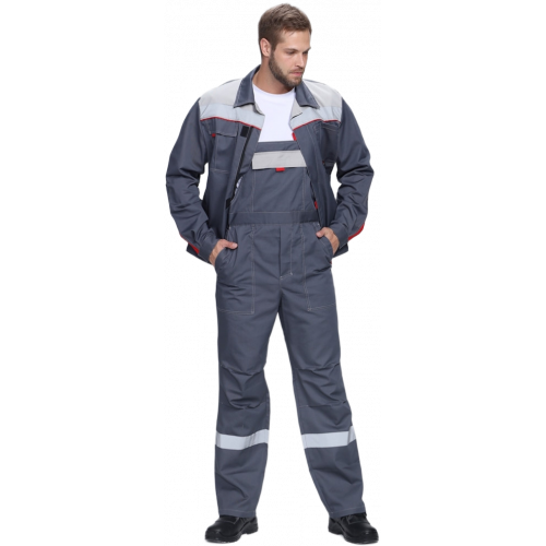Костюм Флофт-2 Премиум СОП (тк.Смесовая,240) п/к, т.серый/серый/красный Костюм Флофт-2 Премиум СОП (тк.Смесовая,240) п/к, т.серый/серый/красный