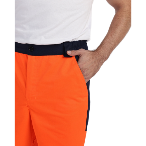 Костюм сигнальный PROFLINE ProfLineSpecialist-1 (тк.Смесовая МВО,240) брюки, оранжевый/т.синий Костюм сигнальный PROFLINE ProfLineSpecialist-1 (тк.Смесовая МВО,240) брюки, оранжевый/т.синий