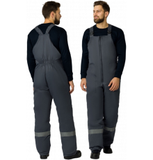 Полукомбинезон зимний Экспертный-Люкс (тк.Смесовая,210), т.серый Полукомбинезон зимний Экспертный-Люкс (тк.Смесовая,210), т.серый