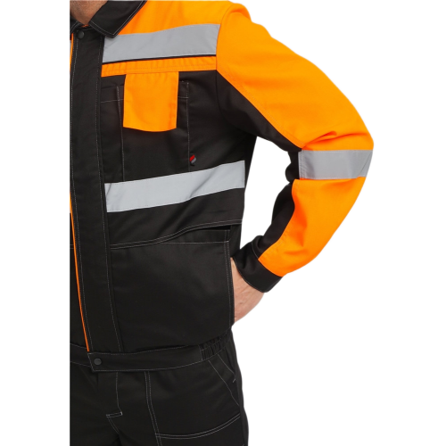 Костюм Виват-2 Премиум CH МВО (тк.Смесовая,240) п/к, черный/оранжевый Костюм Виват-2 Премиум CH МВО (тк.Смесовая,240) п/к, черный/оранжевый