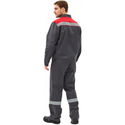 Костюм Липецк-2 СОП CH (тк.Смесовая,280) п/к, т.серый/красный Костюм Липецк-2 СОП CH (тк.Смесовая,280) п/к, т.серый/красный