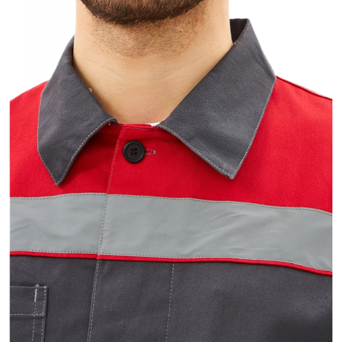 Костюм Липецк-2 СОП CH (тк.Смесовая,280) п/к, т.серый/красный Костюм Липецк-2 СОП CH (тк.Смесовая,280) п/к, т.серый/красный