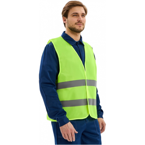 Жилет сигнальный ProfLineBase (тк.Полиэфир,60), желтый Жилет сигнальный ProfLineBase (тк.Полиэфир,60), желтый