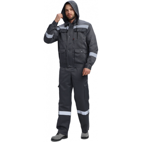 Костюм Нейч-2 СОП с капюшоном (тк.Смесовая,210) п/к, т.серый/св.серый Костюм Нейч-2 СОП с капюшоном (тк.Смесовая,210) п/к, т.серый/св.серый