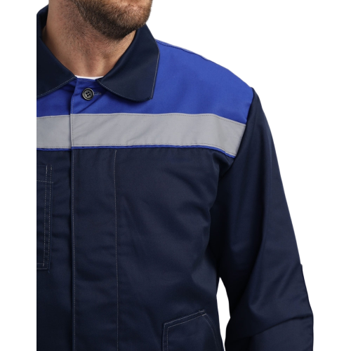 Костюм Лигор-2 Премиум СОП К. (тк.Смесовая,240) п/к, т.синий/васильковый