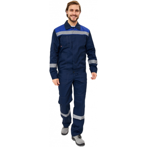 Костюм Лигор-1 Премиум СОП (тк.Смесовая,240) брюки, т.синий/васильковый Костюм Лигор-1 Премиум СОП (тк.Смесовая,240) брюки, т.синий/васильковый
