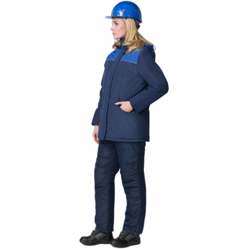 Куртка зимняя женская Сакрин (тк.Таслан,135), т.синий/васильковый