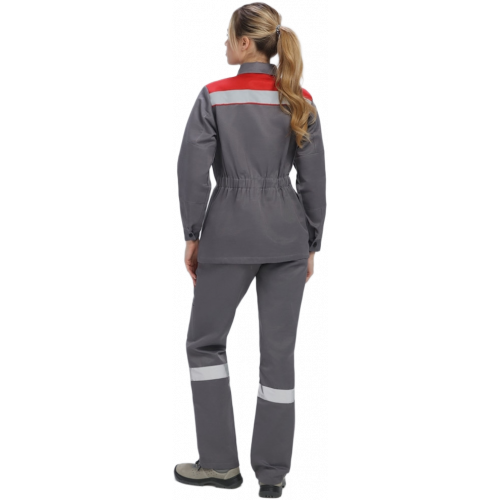 Костюм женский Весна-1 СОП NEW (тк.Смесовая,210) брюки, т.серый/красный Костюм женский Весна-1 СОП NEW (тк.Смесовая,210) брюки, т.серый/красный