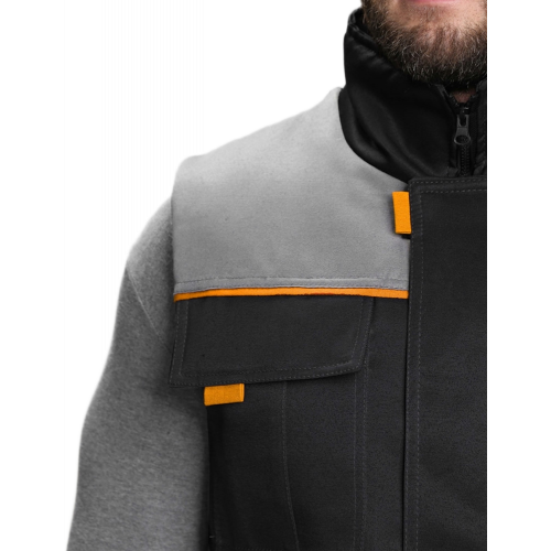 Жилет утепленный Флофт (тк.Смесовая,210), черный/серый Жилет утепленный Флофт (тк.Смесовая,210), черный/серый