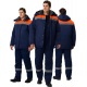 Костюм зимний Труженик-Ультра-2 (тк.Смесовая,210) п/к, т.синий/оранжевый