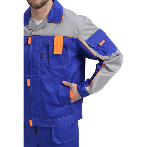 Костюм Драга-2 (тк.Смесовая МВО,240) п/к, васильковый/св.серый/оранжевый Костюм Драга-2 (тк.Смесовая МВО,240) п/к, васильковый/св.серый/оранжевый