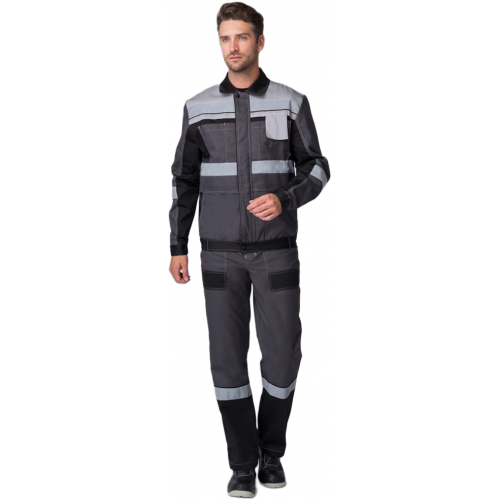 Костюм Виват-2 Премиум IMP (тк.Смесовая,240) п/к, т.серый/черный/св.серый Костюм Виват-2 Премиум IMP (тк.Смесовая,240) п/к, т.серый/черный/св.серый
