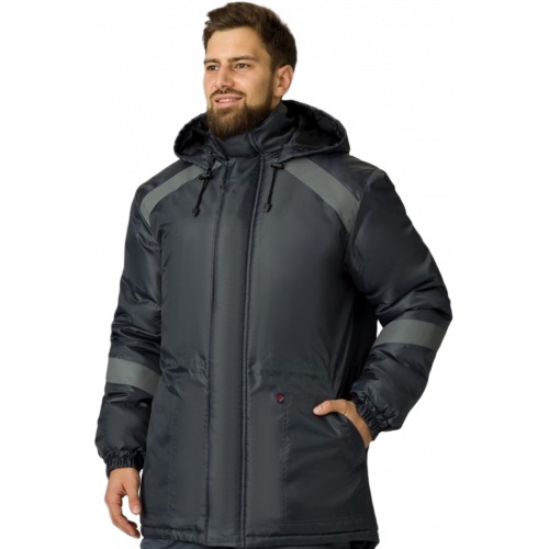 Куртка зимняя Прогресс (тк.Оксфорд), т.серый Куртка зимняя Прогресс (тк.Оксфорд), т.серый