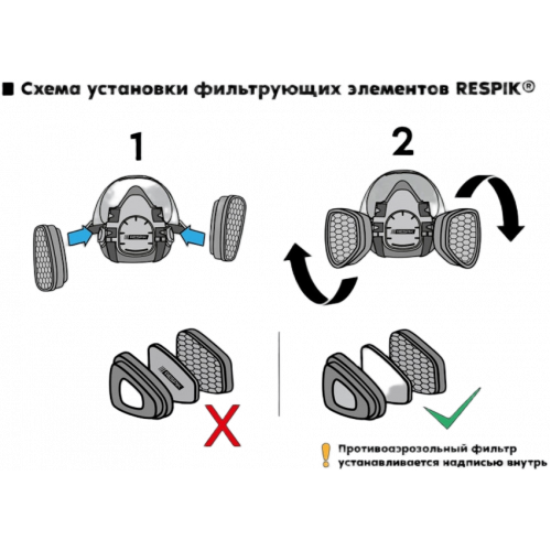 Комплект для защиты дыхания RESPIK® M800 A1P2 R Комплект для защиты дыхания RESPIK® M800 A1P2 R