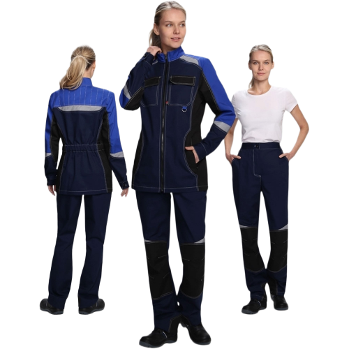 Костюм женский Вектрон-1 (тк.Смесовая,240) брюки, т.синий/васильковый/черный Костюм женский Вектрон-1 (тк.Смесовая,240) брюки, т.синий/васильковый/черный