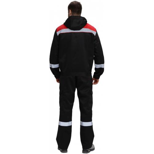 Костюм Нейч-2 СОП с капюшоном (тк.Смесовая,210) п/к, черный/красный Костюм Нейч-2 СОП с капюшоном (тк.Смесовая,210) п/к, черный/красный