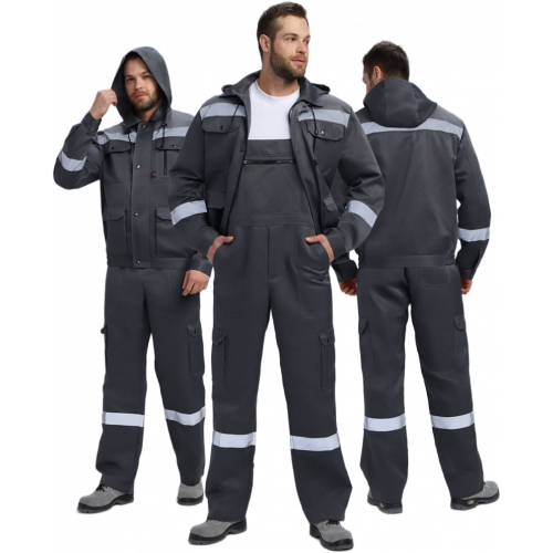 Костюм Нейч-2 СОП с капюшоном (тк.Смесовая,210) п/к, т.серый/св.серый Костюм Нейч-2 СОП с капюшоном (тк.Смесовая,210) п/к, т.серый/св.серый