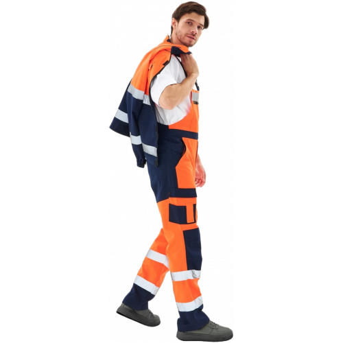 Костюм сигнальный PROFLINE ProfLineSpecialist-2 (тк.Смесовая МВО,240) п/к, оранжевый/т.синий Костюм сигнальный PROFLINE ProfLineSpecialist-2 (тк.Смесовая МВО,240) п/к, оранжевый/т.синий