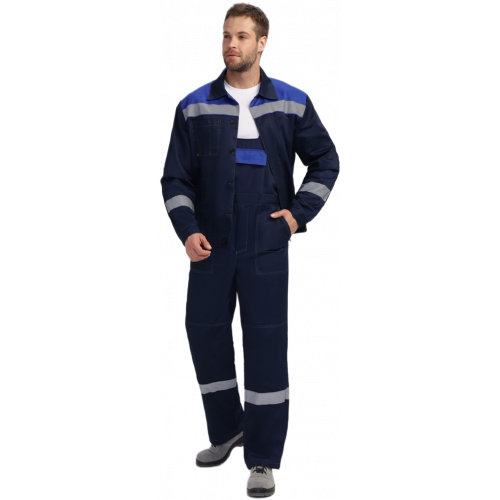 Костюм Лигор-2 Премиум СОП К. (тк.Смесовая,240) п/к, т.синий/васильковый